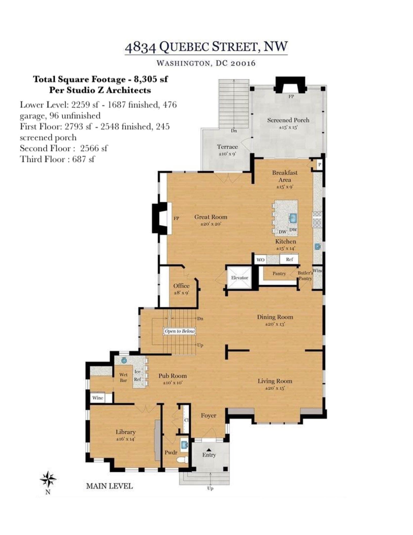 Main Level floor plan